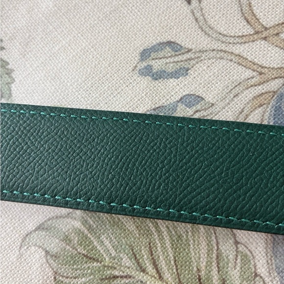 Authentic Hermes Philippine Palladium 32mm Belt Buckle w/Custom Reversible Strap main image 4
